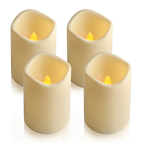 ELEOPTION LED Flammenlose Kerzen mit 6 Stunde Timer batteriebetrieben (4er Verpackt) von ele ELEOPTION