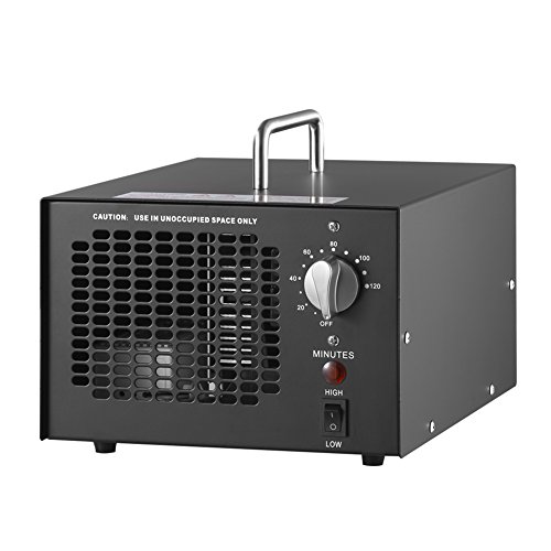 Profi Ozongenerator 3000 bis 7000mg/h- 3,5bis7g/h einstellbar Timer Ozon Generator Luftreiniger für Ihr Auto,Kücke Desinfektion, Formaldehyd Reduzierung und geruchtilgend in Badezimmer (Schwarz) von ele ELEOPTION