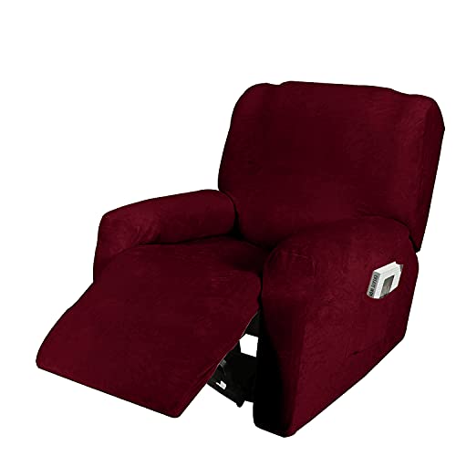 ele ELEOPTION Relaxsesselbezug, 1 Stück, dehnbarer Sesselbezug aus Velours, Bezug für Massagesessel, waschbar, für Zuhause, neigbarer Sesselschutz von ele ELEOPTION