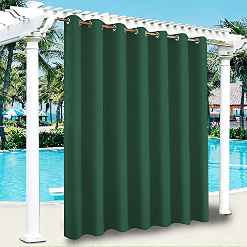 ele ELEOPTION Outdoor Vorhänge Wasserabweisend, Upgrade Erweitern Outdoor Vorhang mit Ösen,UV Schutz Winddicht Blickdicht Vorhang Innen und Außen Gardinen für Garten Hof Balkon von ele ELEOPTION