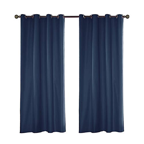 ele ELEOPTION Outdoor Vorhang Wasserdicht,Blickdicht Vorhang Winddicht UV Schutz Sonnenschutz Gardinen für Balkon Garten Hof (4 Stücke / 137 X 244cm, Blau) von ele ELEOPTION