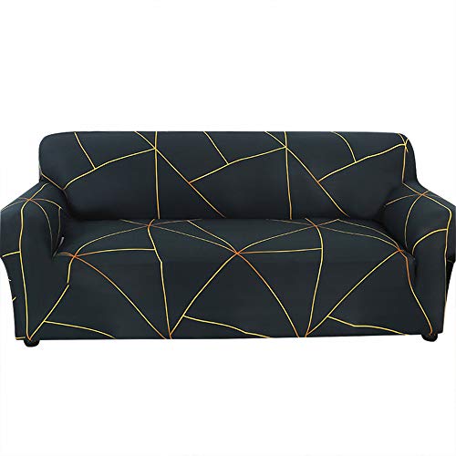 ele ELEOPTION Sofa Überwürfe Sofabezug Stretch elastische Sofahusse Sofa Abdeckung in Verschiedene Größe und Farbe(1 Sitzer für Sofalänge 90-130cm,Gedruckt B) von ele ELEOPTION