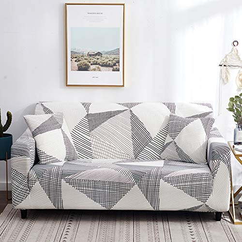 ele ELEOPTION Sofa Überwürfe Sofabezug Stretch elastische Sofahusse Sofa Abdeckung in Verschiedene Größe und Farbe(2 Sitzer für Sofalänge 130-170cm,Gedruckt C) von ele ELEOPTION