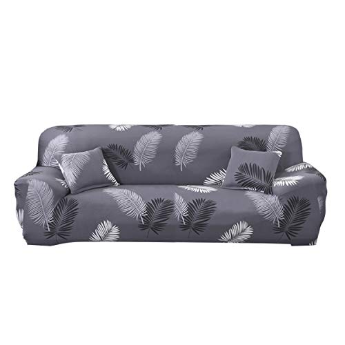 ele ELEOPTION Sofa Überwürfe Sofabezug Stretch elastische Sofahusse Sofa Abdeckung in Verschiedene Größe und Farbe(3 Sitzer für Sofalänge 170-220cm,Gedruckt A) von ele ELEOPTION