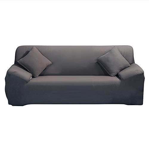 ele ELEOPTION Sofa Überwürfe Sofabezug Stretch elastische Sofahusse Sofa Abdeckung in Verschiedene Größe und Farbe (3 Sitzer für Sofalänge 170-220cm, Grau) von ele ELEOPTION