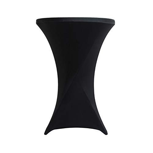 ele ELEOPTION Stehtischhusse Stretchhussen,Tischhusse Stehtische Hussen Dekoration für Cocktail Party Hochzeit Bankett (80-85CM, Schwarz) von ele ELEOPTION