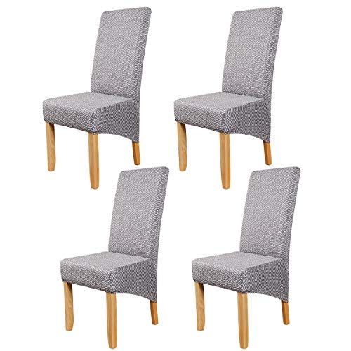 ele ELEOPTION Stretch Stuhlhussen, XL Stuhlbezug, Strapazierfähige Stuhlbezug Stuhl Abdeckung, Upgrade Große Stuhlhusse für Esszimmer, Hochzeit, Partys, Bankett Dekoration (4er Set, Mode 4) von ele ELEOPTION