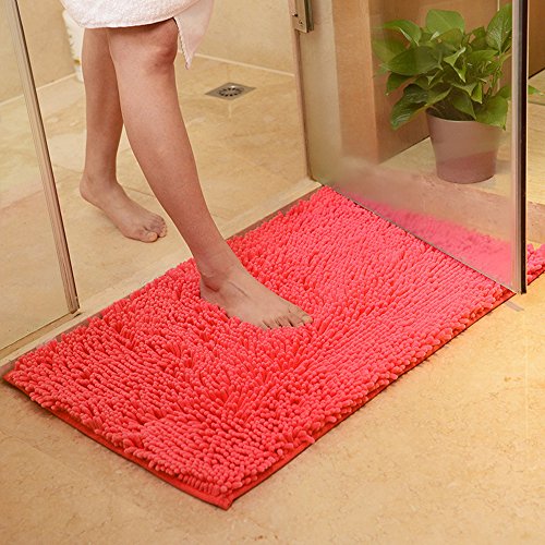 ele ELEOPTION Weicher Shag Badteppich Teppich Küche Tür Füße Matte Streifen Anti-Rutsch-Saugfähige Fußmatte Badteppiche Dusche Teppich Haarige von ele ELEOPTION