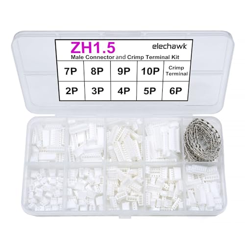 ZH 1,5 MM Anschlüsse und Crimp Terminal kit Kompatibel mit JST ZH 1,5 Anschluss 2/3/4/5/6/7/8/9/10 Pin Gehäuse von elechawk