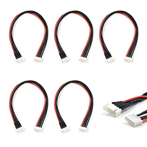 elechawk JST-XH 4S Ausgleichsstecker-Verlängerungskabel 200 mm 5 Stück zum Aufladen des LiPo-Akkuausgleichs 22 AWG Silikon von elechawk