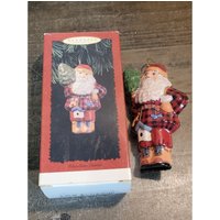 1996 Hallmark Woodland Santa Ornament Weihnachtsdekor von elegantcloset21