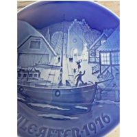 B&g Christmas Welcome Ship 9076 1976 Baum Blauer Teller Denmark Xmas Decorator von elegantcloset21