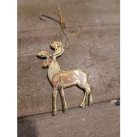 Bock Hirsch Tier Weihnachten Schnee Ornament von elegantcloset21