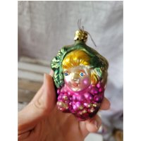 Deutschland Glas Mädchen Beeren Ornament Büste Weihnachten Urlaub Wohndekor Vintage von elegantcloset21