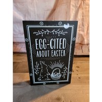 Ei Zitat Über Osterhase Eierkorb Holzwanddekor von elegantcloset21