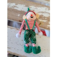 Elfe Posierbar Maus Pyjamas Mini Ornamente Sachen Weihnachtsbaum Urlaub Wohndekor von elegantcloset21