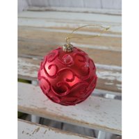 Filzkugel Rot Ornament Weihnachtsbaum von elegantcloset21