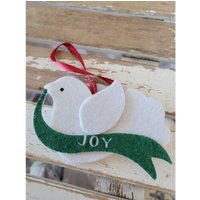 Filzstück Taube Vogel Freude Ornament Weihnachtsbaum Urlaub Wohndekor Vintage von elegantcloset21