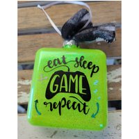 Gamer Video Ornament Glitzer Baum Grün von elegantcloset21