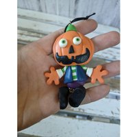 Gegliederter Kürbis Halloween Ornament Weihnachten Urlaub Baum Hängendekor Vintage von elegantcloset21