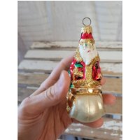 Glas Weihnachtsmann Schlitten Ornament Weihnachtsbaum Urlaub Wohndekor Vintage von elegantcloset21