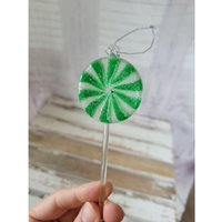 Grüner Lollipop Candy Ornament Weihnachten Urlaub Baum Vintage von elegantcloset21