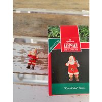 Hallmark Coca-Cola Mini Weihnachtsmann Ornament 1991 Vintage Weihnachtsbaum von elegantcloset21