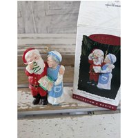 Hallmark Handwarming Geschenk Mr Mrs Claus 1994 Neunte Verzierung Weihnachten Urlaub Neu von elegantcloset21