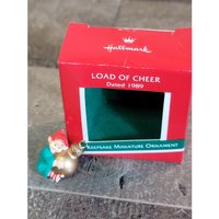 Hallmark Last Of Cheer 1989 Mini Ornament Weihnachtsdeko Elfe Weihnachtsmann Helfer von elegantcloset21