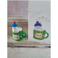 Hallmark Papa Heißen Kakao Schneemann Tasse Becher Ornament Weihnachten Urlaub Baum Dekor von elegantcloset21