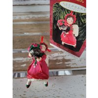 Hallmark Rose Engelsprache Blumen 1999 4. Ornament Weihnachten Feiertag Baum Rot von elegantcloset21