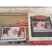 Hallmark Us Xmas Briefmarken 1993 Erste Verzierung Weihnachten Feiertagsbaum von elegantcloset21