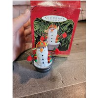 Hallmark Verspielter Schneemann 1999 Fäustlinge Ornament Xmas von elegantcloset21