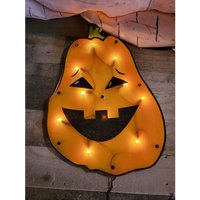 Halloween Beleuchtete Jack-O'-Laterne-Kürbis-Kürbis-Zeichen-Dekor von elegantcloset21