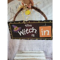 Hexe Halloween Schild Shabby Chic Wohndekor Küche von elegantcloset21