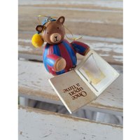 Holz Vintage Teddy Bär Baum Ornament Lesebuch Wie Es Ist von elegantcloset21