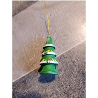 Holzbaum Frost Rot Gelb Mini Ornament Xmas von elegantcloset21