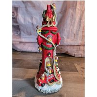 Hydrant Feuerwehr Teddybär Licht Xmas Feuerwehrauto Statue Weihnachten Dekor As Is von elegantcloset21