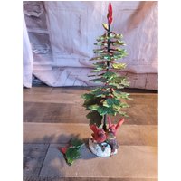 Keramik Rot Kardinal Weihnachtsbaum Dekor Figur Mistel Vogel As Is Ornament von elegantcloset21