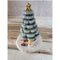 Keramik Vintage Licht Baum Weihnachtsmann Engel Figur Dorf von elegantcloset21