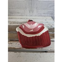 Kohl's Valentine Cupcake Teller Platte Dekor Frühling Rosa Rot Selten von elegantcloset21