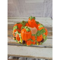 Kürbis Schale Halloween Herbst Deko Keramik Wohnküche Vintage von elegantcloset21