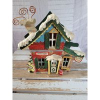 Kurt Adler Dorfhaus Claus Werkstatt Vintage Aus Holz Leuchten Weihnachten Wohnkultur von elegantcloset21