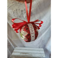 Land Weihnachtskugel Ornament Rot Weihnachten Urlaub Baum Wohnkultur von elegantcloset21