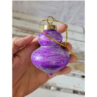 Lila Keramik Funkeln Ornament Weihnachten Urlaub Baum Wohnkultur von elegantcloset21