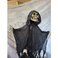 Mini Sensenmann Skelett Posierbar Rasen Zu Hause Halloween Dekor von elegantcloset21