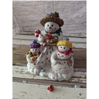 Partylite Schneemann Als Teelichtanzeige von elegantcloset21