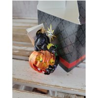 Radko Katze O'lantern Gemme Kürbis Ornament Halloween Weihnachten Feiertag Baum von elegantcloset21