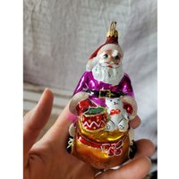 Radko Santa Tasche Ornament Teddybär Weihnachten Urlaub Wohnkultur Vintage von elegantcloset21