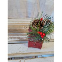 Schublade Kiefer Ornament Land Volkskunst Vintage Weihnachten Urlaub Baum von elegantcloset21